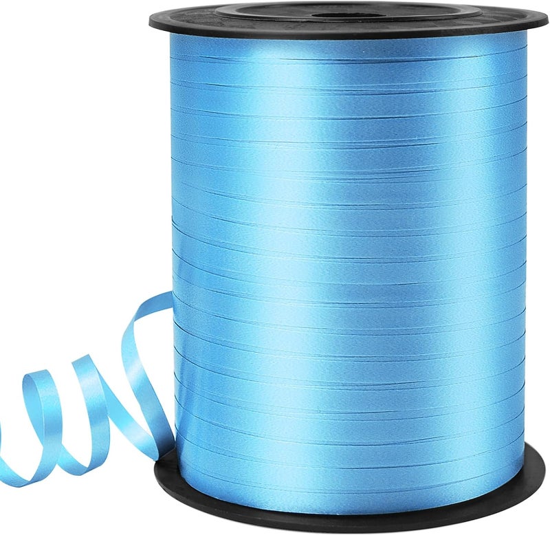 VISPAD Light Blue Curling Ribbon, 500 Yard, Polyester, Perfect for Gift Wrapping, Balloons, Crafts & Celebrations - Image 1